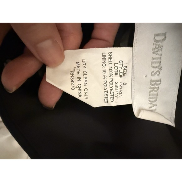 Black And White long  Evening Gown Bow Old Money Elegant Old Hollywood Size 8 - Picture 4 of 5